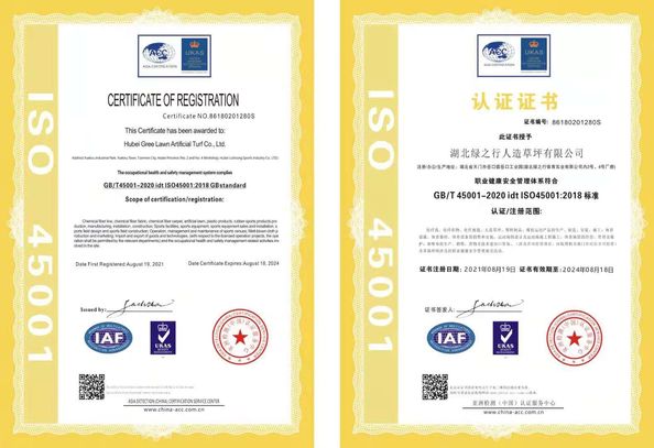 चीन Green trip sports industry group प्रमाणपत्र