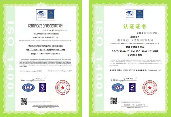 चीन Green trip sports industry group प्रमाणपत्र
